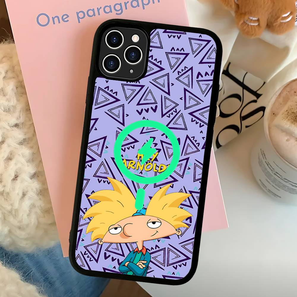 

H-Hey A-Arnold Helga Bonito Phone Case For IPhone 16 15 14 13 12 11 17 Pro Max Plus Magnetic Wireless Cover iPhone 13 pro