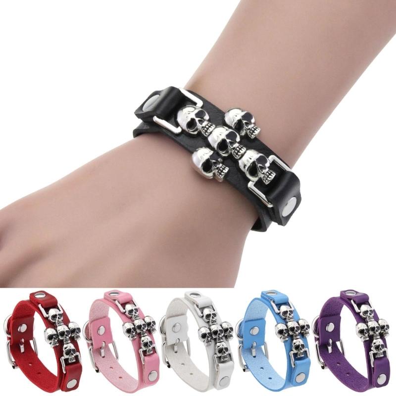 Stapelbarer Gothic-Armreif PU-Leder-Armband Unisex-Accessoire Einzigartiges Geschenk für Liebhaber alternativer Mode