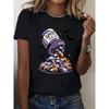Damen Große Größen Oversized Grafik T-Shirt Weiß Lila Orange Akzente Lockerer Schnitt Atmungsaktiv Leicht Streetwear Lässiges Alltags Oberteil