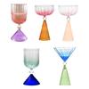 Weinglas Buntes Cocktailglas Einzigartiges Blumenkelch Geeignet für Partys Treffen