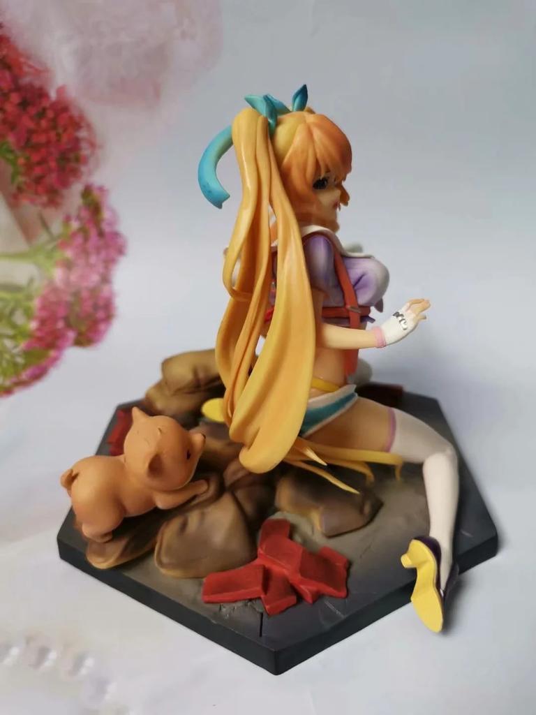 ELF two bullets, after-school battlefield, target eye, kneeling posture, beautiful girl 17 model box figure