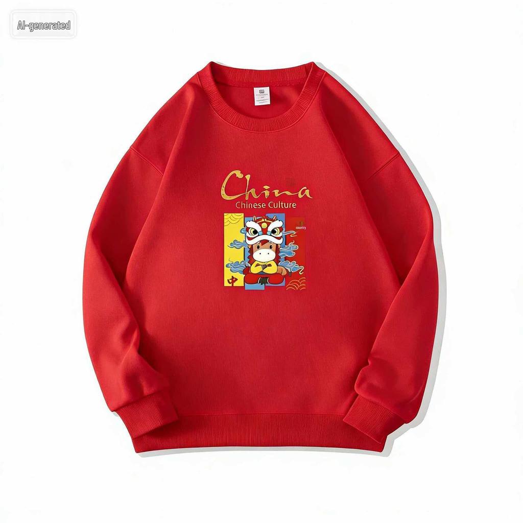 2026 Year of the Horse Red Hoodie - Festive Unisex Sweatshirt