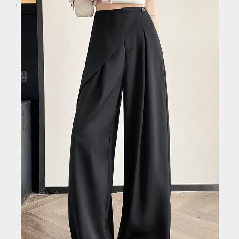 La Chapelle Women s Wide-Leg A-Line Casual Pants M
