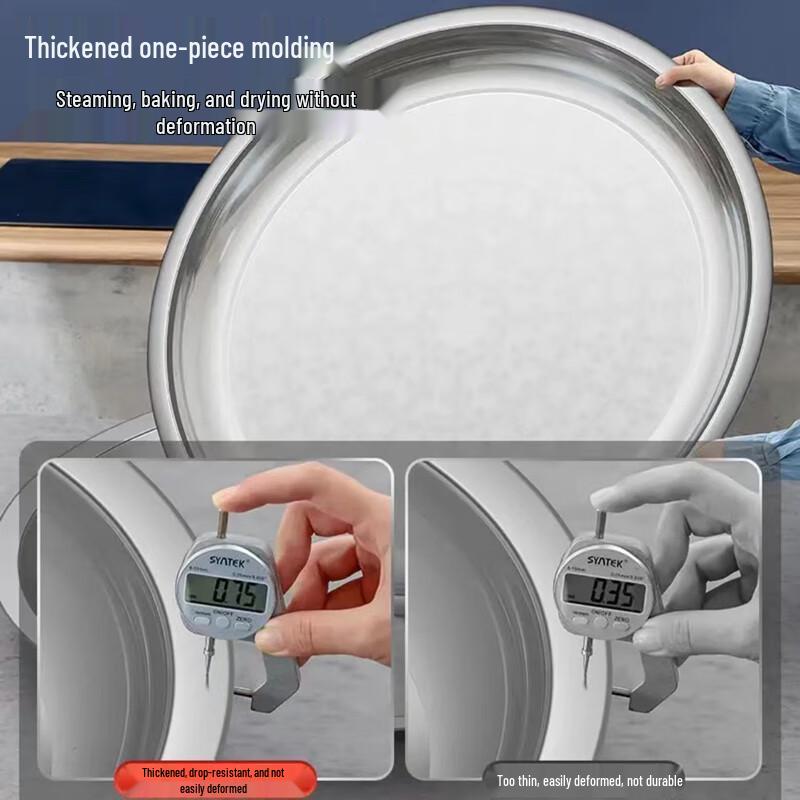 Wuhe Verdickte Edelstahl Flache Runde Platte