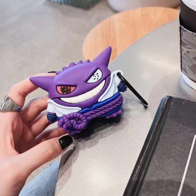 Etui na Airpods 4 2024, Pokemon Fioletowy Gengar Ochronne Silikonowe Słuchawki Anime Pokrowiec Na Airpod 4 Etui Dzieci Chłopcy Funda