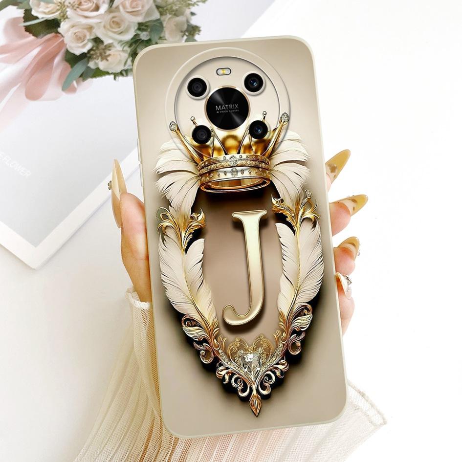 For Honor X9 5G Case Fashion Initial Letters Crown Soft Silicone Lens Protective Cover For Honor Magic 4 Lite Funda HonorX9 Capa