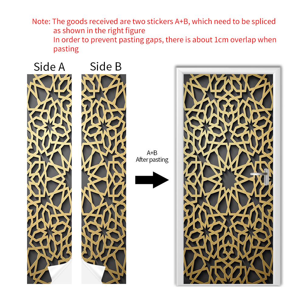 Cross-Border Self-Adhesive Removable Door & Wall Sticker for Rental Room Renovation.