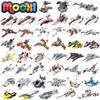 MOOXI Military Space Wars Airplane Fighter Spaceship Model MOC Bricks DIY Assembled Building Blocks Set Adults Toys For Kid Gift