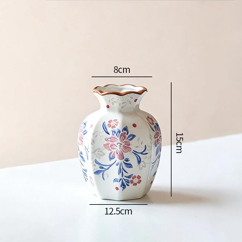 Ceramics Flower Vase Decorative Vase Desktop Ornament Table Decoration Flower Arrangement Holder Ceramic Vase Flower Pot