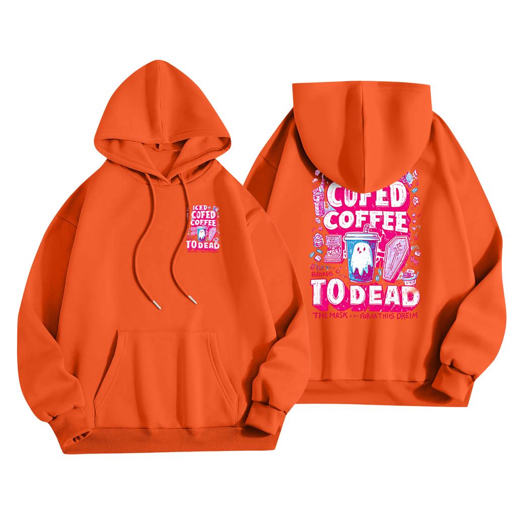 Children's Casual Fashion Halloween Print Long-Sleeved Hooded Sweatshirt