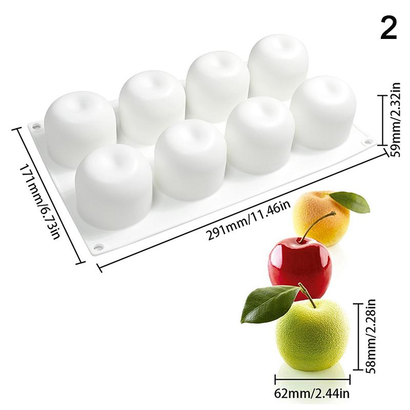 1 Stuks Ananas Peer Perzik Fruit Serie Taart Siliconen Vorm Mango Sinaasappel Bakken Mousse Vorm Aardbei Franse Dessert Mousse Vorm