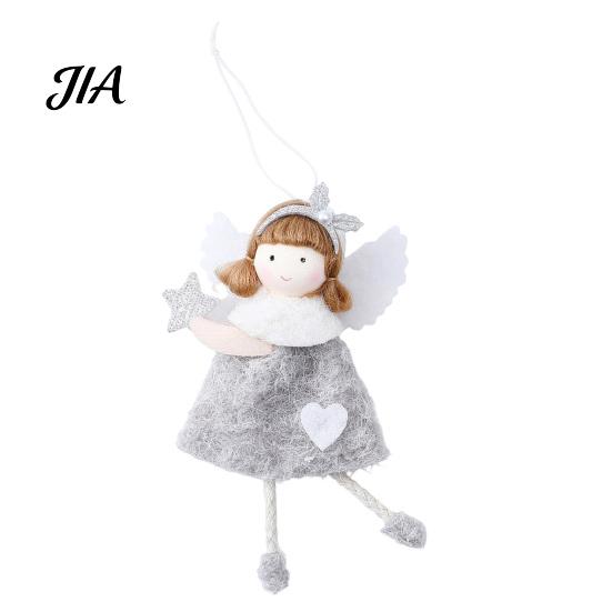 Nordic Style Holiday Decor Christmas Plush Doll Ornament, Xmas Tree Decorative Angel Easy Hanging Ornament Pendant for Tree, Winter Home Party
