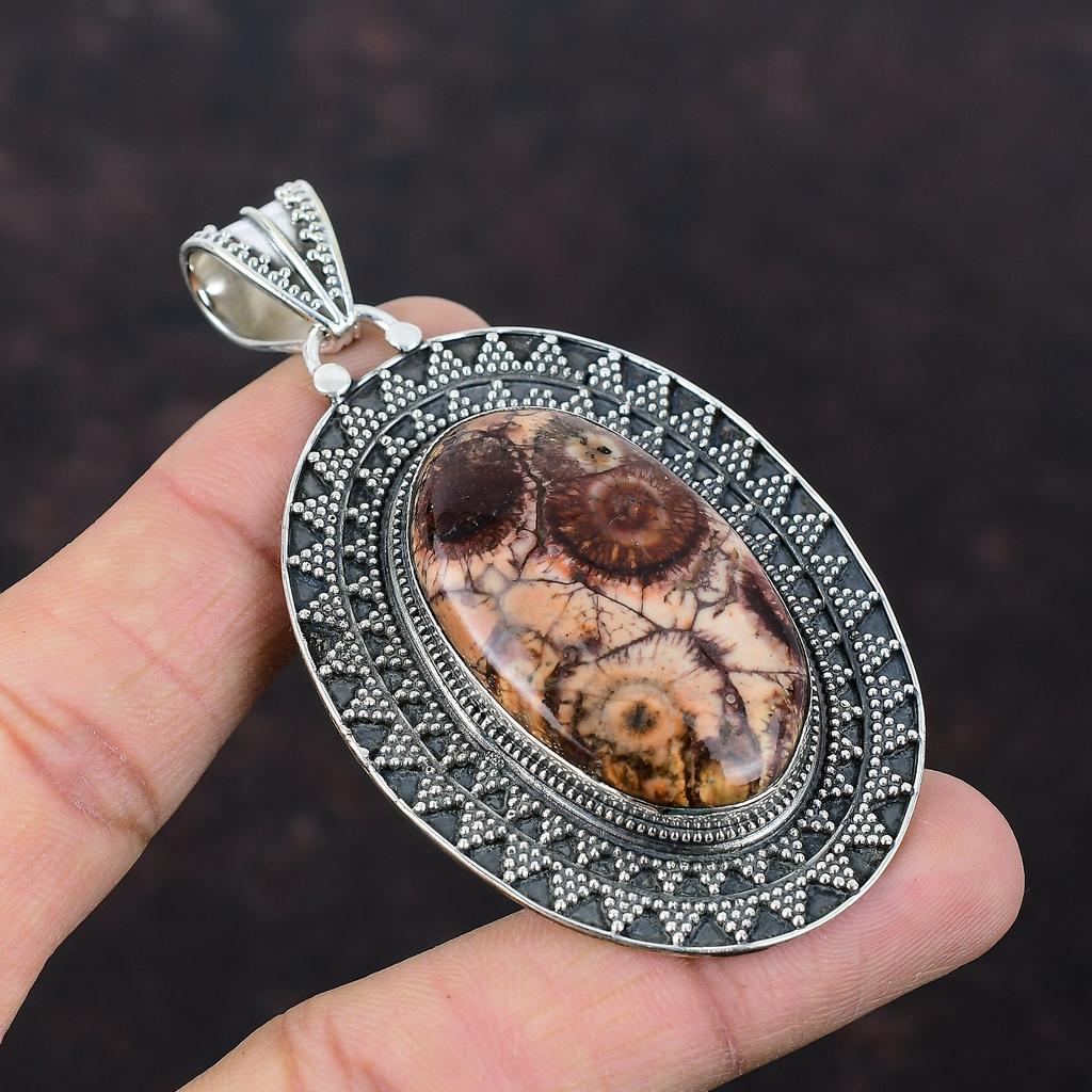 Birds Eye Jasper Pendant Gemstone Vintage Pendant 925 Sterling Silver Pendant Handmade Pendant Dainty Jewelry Gift For Mom Pendant For Women