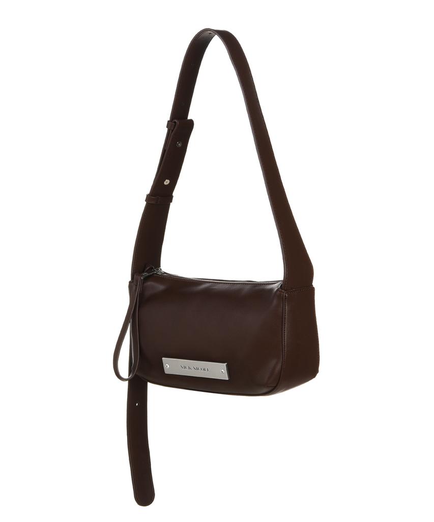Nick&Nicole Crystal Pound Leather Bag_Brown