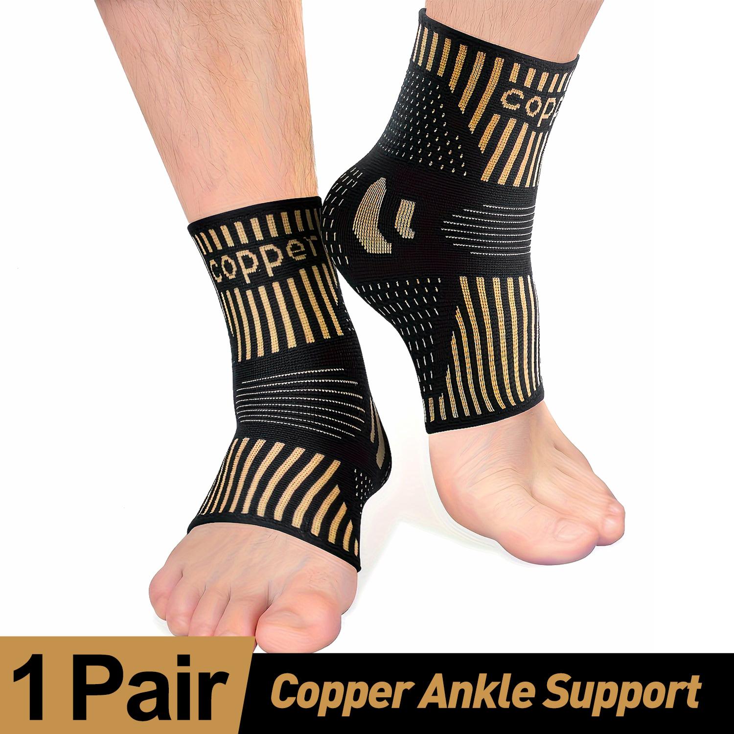 

1/2 Pcs Copper Ion Sports Ankle Brace Support Compression Socks For Men Women Basketball Football Running XL