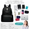 NOA LINO Backpack Women Lightweight 430gA4 CompatibleWater-Resistant Large Capacity Commuting School Stylish Nylon Waterproof Simple Black Travel Neat