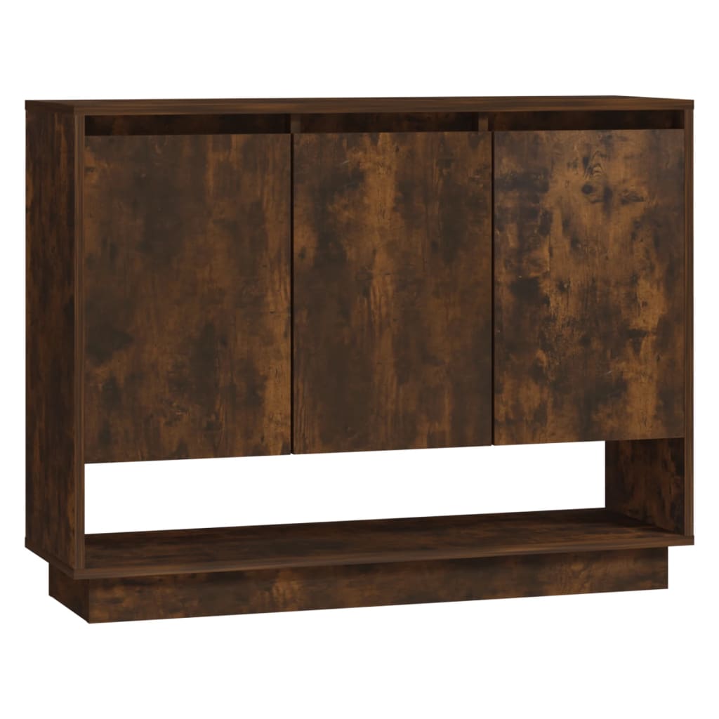 Sideboard Smoked Oak 97 x 31 x 75 cm Wood Based Material