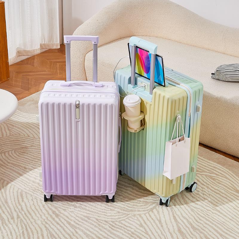 2025 Gradient Color Suitcase: Unisex Travel Trolley with Combination Lock, Available In 20, 24, or 26 Inch Sizes