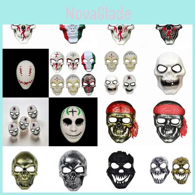 Scary White Skull Masks In Various Designs For Halloween Costume Accessories