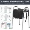Folding Walker Tray Multi Pocket Rollator Storage Bag with Cup Holder and Nonslip Mat Practical Walker Accessories for Elderly