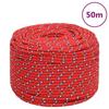 152391 vidaXL Boat Rope Red 6 Mm 50 M Polypropylene