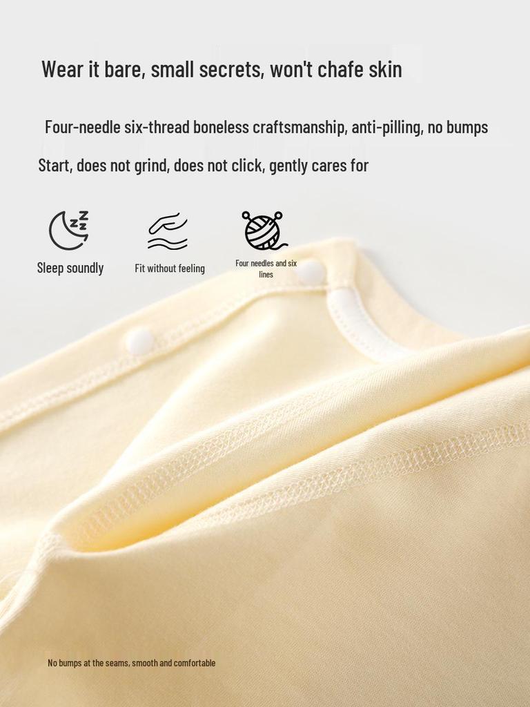 Tagless Pure Cotton Baby Romper - Spring & Autumn Infant Bodysuit