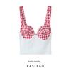 Kaslead New Women Clothes Western Style Fashion Small Plaid Corset Top 1131807