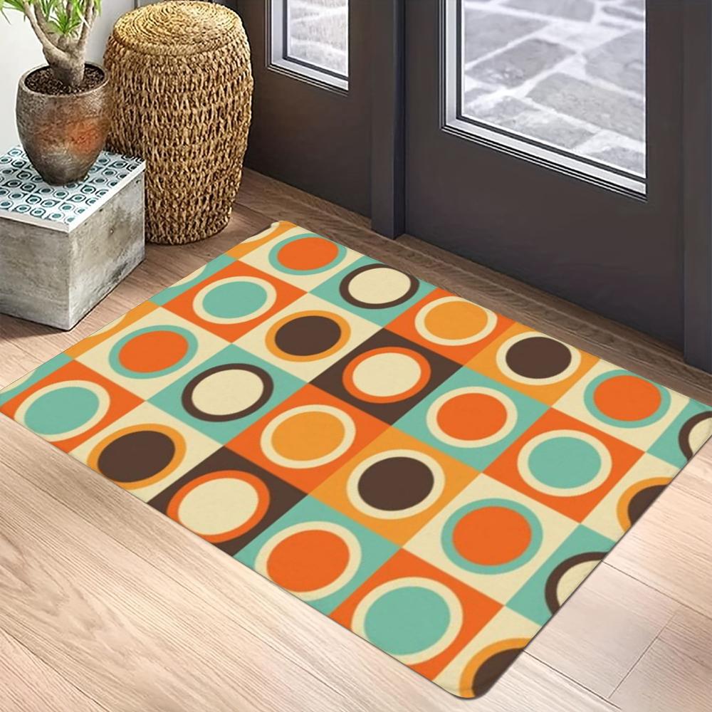 Geometric Pattern Carpet Mat Anti-Slip Rubber Backing Rug Geometric Patterns for Modern Home Decoration Floor Mat Door Mat Rugs