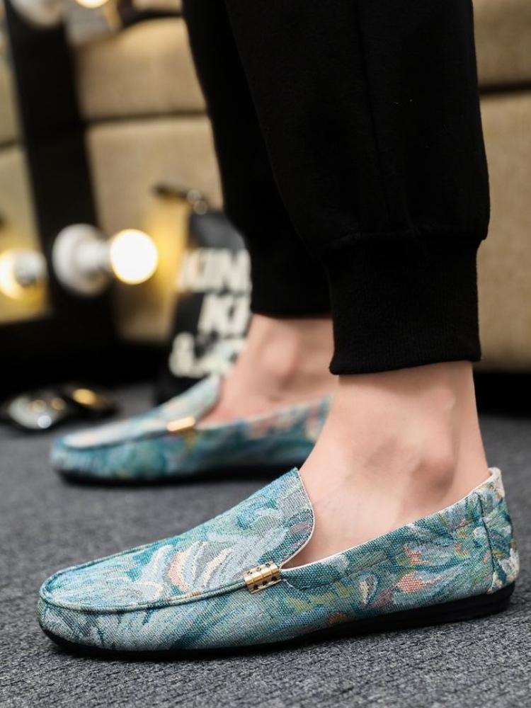 Fashion Male Shoe Canvas Office Breathable Round Toe Sneakers Walking Non-leather Adults High Quality Fashion Elegant Men's Casual Shoes
