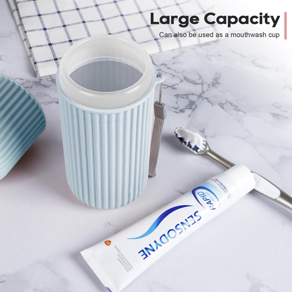 Reise Toilettentasse Zahnbürstenbecher Zahnpastastoragebox tragbare Zahnputzbox Zahnbürstenbehälter einfacher Mundspülbecher