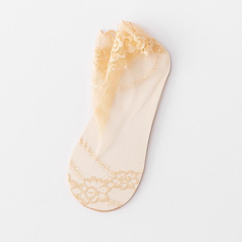 Women's Lace Breathable Cotton Low-Cut Socks - Invisible, Sweat-Absorbent, Summer Style