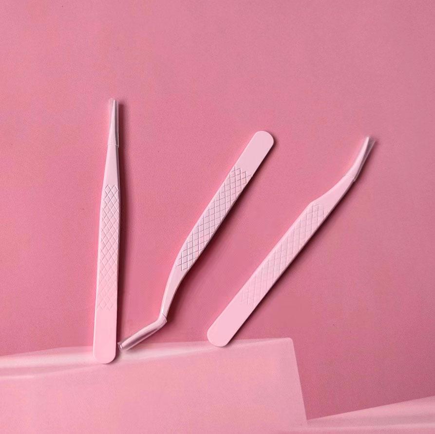 Golden Feather Eyelash Extension Tweezers – Precision Tools for Eyelash Technicians