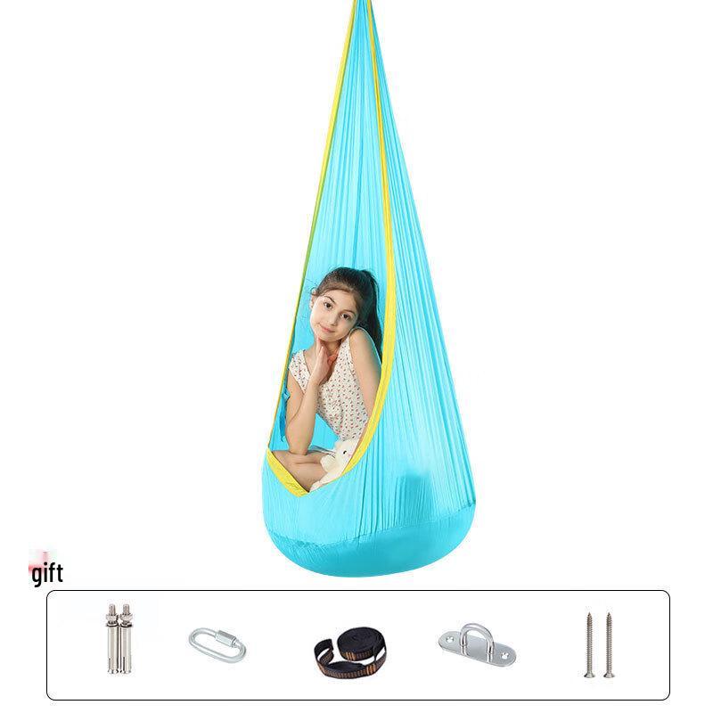 ZISIZ Portable Kids' Outdoor Hanging Chair with Inflatable Cushion
