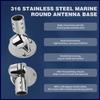 25mm Round Antenna Base 7/8 Inch Marine Mount Boat Mount Boat Hardware  Boat Accessories