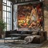 Red Fox In Autumn Leaves Forest Wildlife Art Wall Tapestry Machine Washable All Season Decor Print Home Nontoxic Material