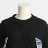 European High-End Denim Patchwork Knit Lazy Sweater, Autumn/Winter 2026 Collection
