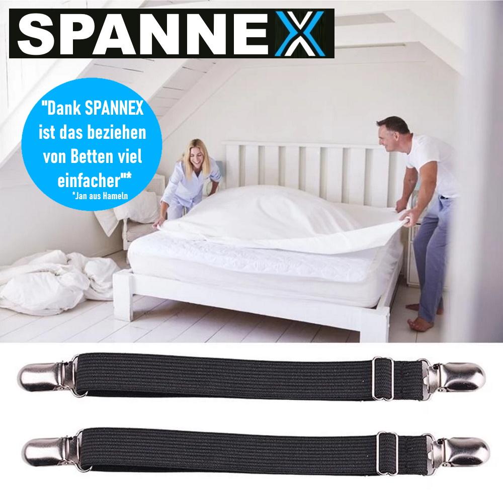 Nastavitelné napínače prostěradel SPANNEX, napínače prostěradel, napínače prostěradel do 200 cm, 8 kusů