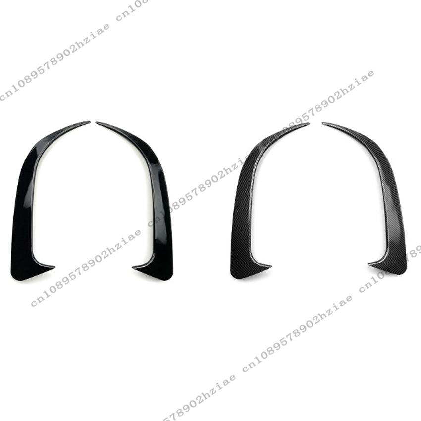 2pcs Gloss Black Rear Bumper Spoiler Fins Trims For Mercedes-Benz CLA-Class W117 C117 CLA200 220 250 260 45 AMG 2013-2019 Tuning