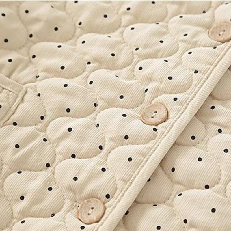 Girls' coat autumn and winter boys and girls baby versatile loose point children's high-quality cotton-padded clothes thickened