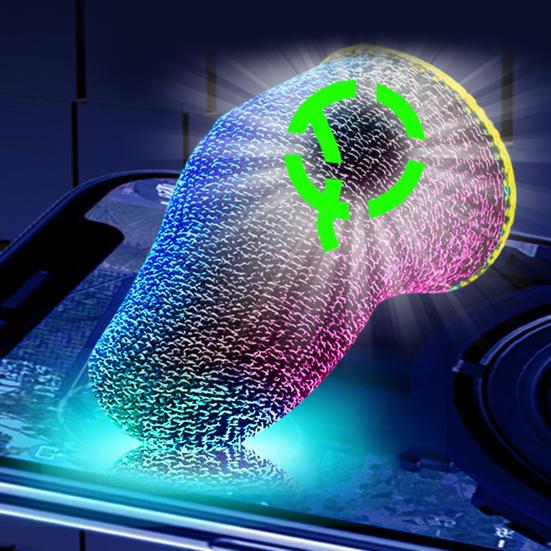 2Pcs Anti-scratch Sensitive Touch Screen Gaming Finger Covers Thumb Sleeves