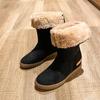 Internet Celebrity 2025 New Snow Boots Women's Flat Korean Version Medium Boots Children's Winter Velvet Thickened Thermal Cotton Shoes