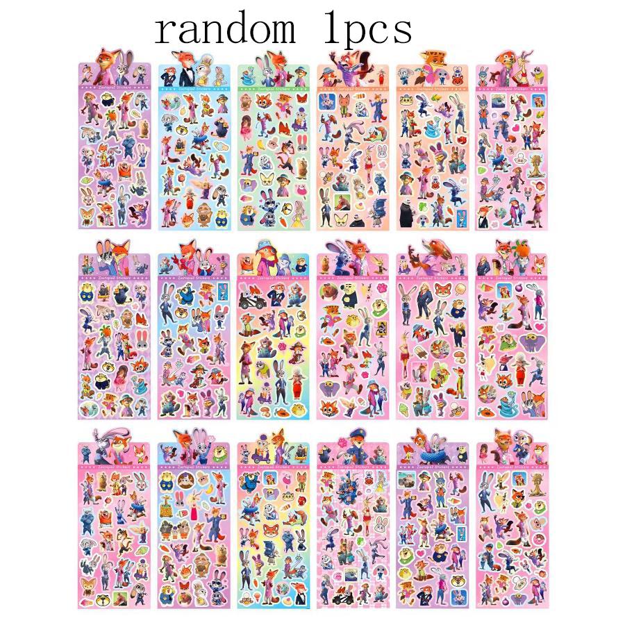 

Crazy Zootopia 2 Stitch Nick Rabbit Judy Surrounding Laser Stickers Drawing Children s Adorable Cartoon Decorations Tiny Patterns