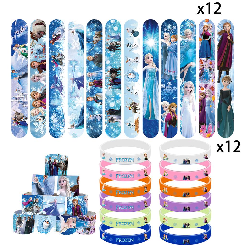 Frozen Feest Bedankjes Benodigdheden Anna Elsa Prinses Feest Souvenir Postzegels Stickers Klaparmbanden Cadeaus Kerst Feest Decoraties