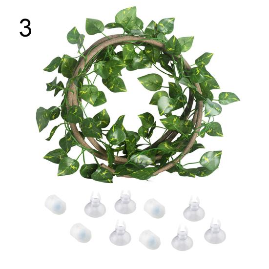Simulation Jungle Reptile Vine Habitat Fake Plant Decor for Lizards Chameleons