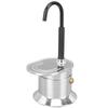 Mini 100ml Moka Pot Double Tube Coffee Pot Stainless Steel Italian Coffee Maker Espresso Utensils Kettle Electric Stove Heating