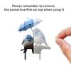 Lovely Bird with Umbrella Acrylic Garden Stake Weatherproof Outdoor Decors Waterproof Sign