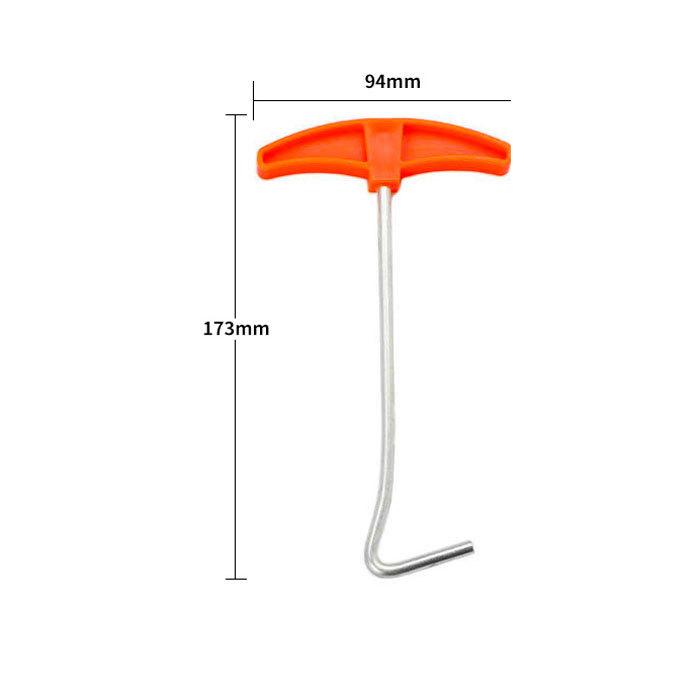 Carbon Steel Hexagonal Luminous Floor Nails Electric Screw-In Tent Pile Portable Rotatable Plastic Head Threaded Tent *10PCS
