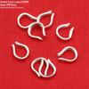 Sterling Silver Leaf Coin Purse Charm with Irregular Fragments and Spring Clasp for DIY Jewelry.