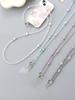 New Minimalist And Versatile Colored Crystal Bead Phone Crossbody Chain Hanging Rope Accessory With Transparent Card