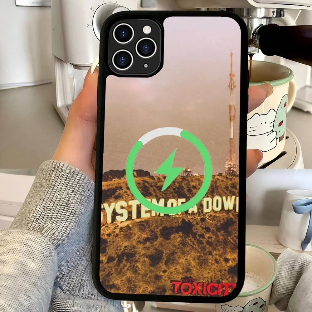 

Metal Band System Of A Down Magnetic Wireless Phone Case For IPhone 17 16 15 14 Plus 13 12 11 Pro Max iPhone 15